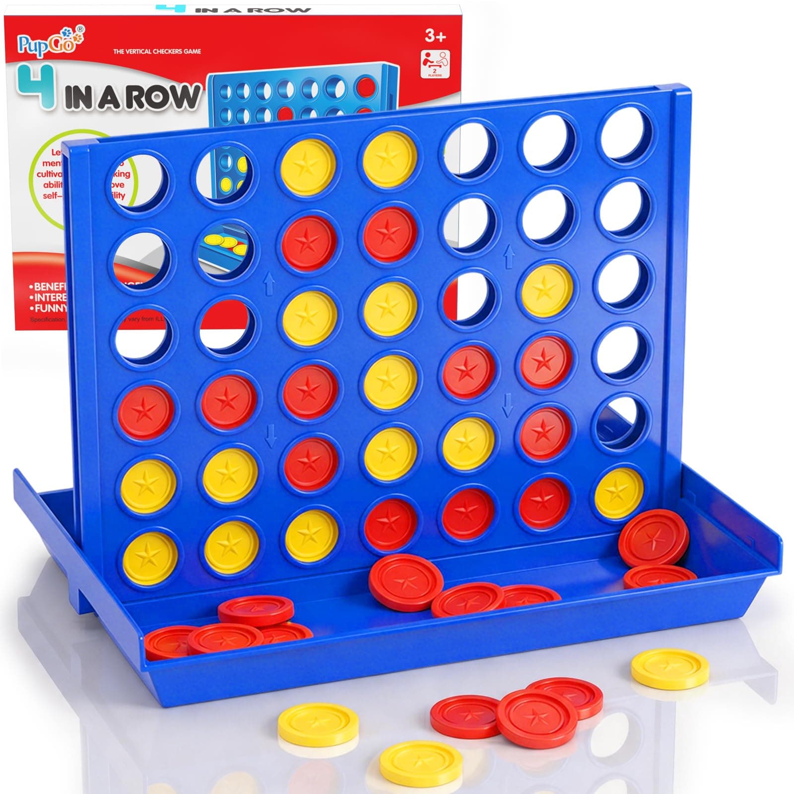 Pup Go 4 in a Row Connect Board Game for Kids 3+, Family Games for Children