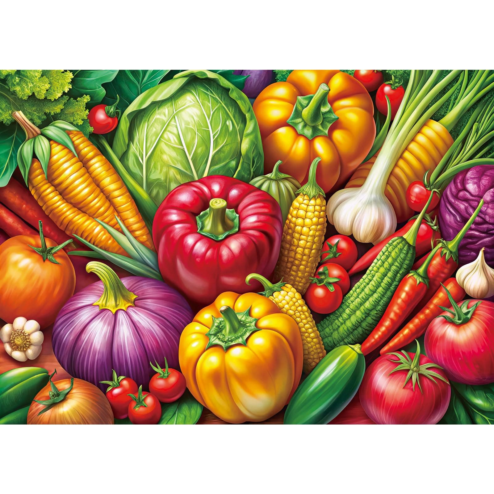 TangComplete - Vegetable Puzzles for Adults 500 Piece, Jigsaw Puzzles for Adults, Adult Challenging Game Toys, Impossible Puzzle, Family Decoration, Educational Puzzle