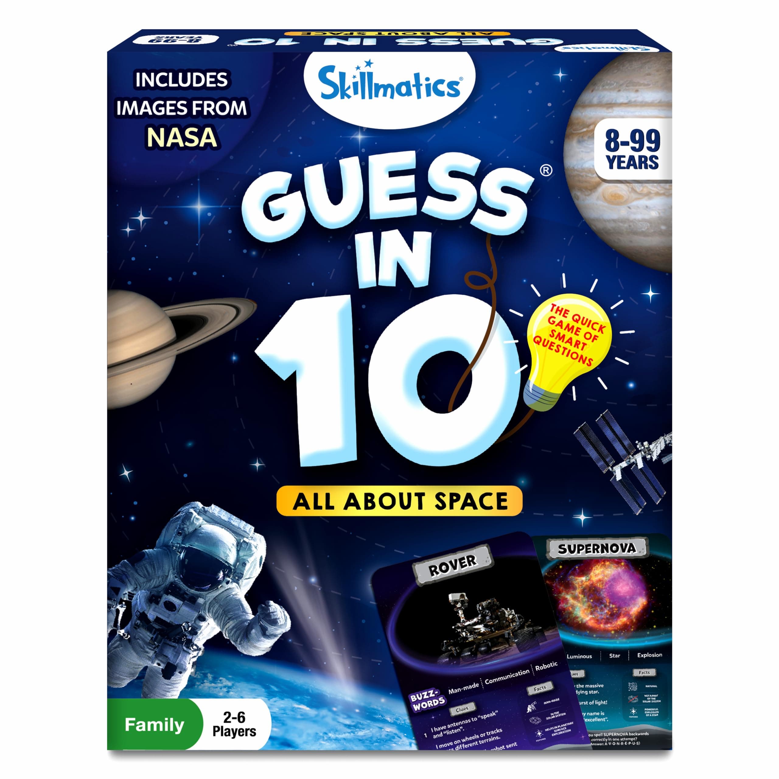 Skillmatics Guess in 10 – NASA Space, Educational & Trivia Card Game